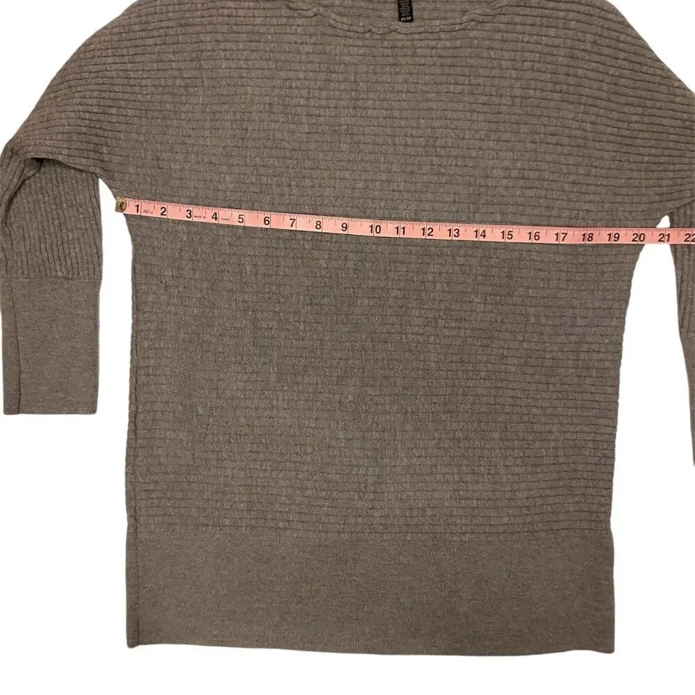 Eileen‎ Fisher Merino Wool Tunic Sweater, Size XS, Gray, Long Sleeve Lightweight
